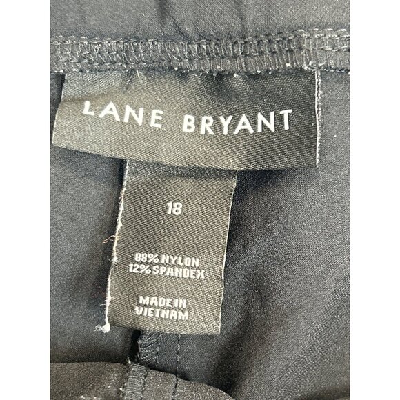Lane Bryant Pants Womens 18 Black Stretch Zipper Pockets - Picture 7 of 7